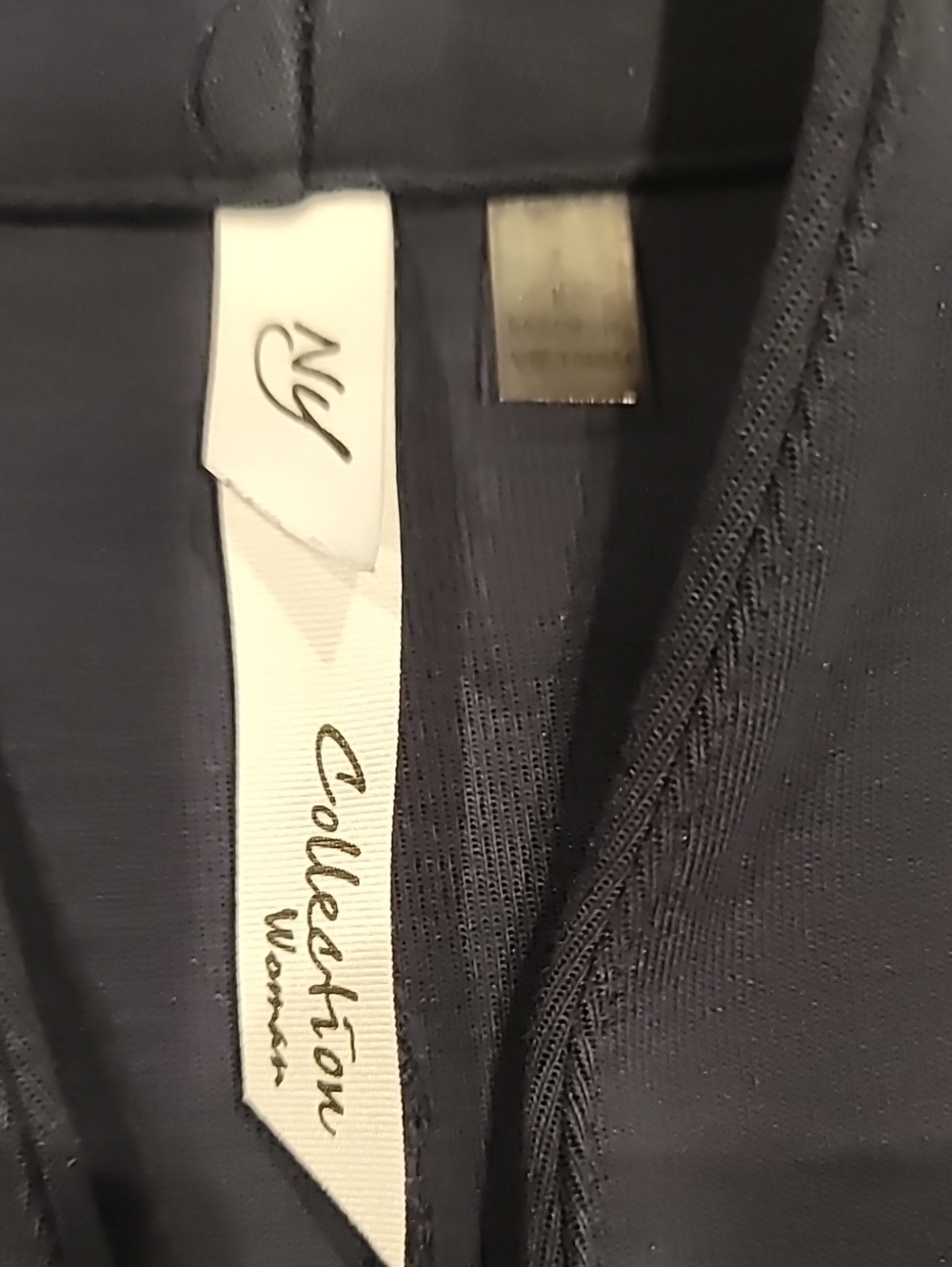 NY Collection Navy Open Front Drape Neck Jacket 1X - Picture 7 of 13